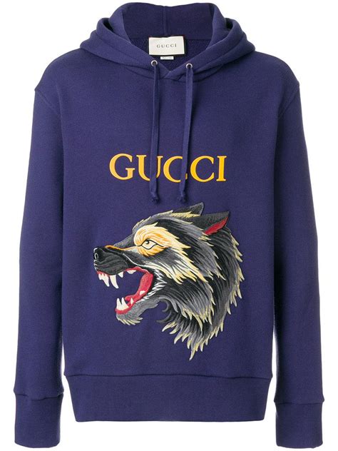 gucci hoodie wolf on hood|Gucci hoodie original price.